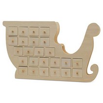 Wooden Advent Calendar Empty DIY-Pre Assembled Empty Drawers Refillable Unfinished 20 x 12 Inch by, 1, Unfinished Wood