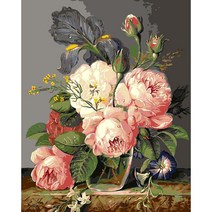 유화 꽃그리기셋트 diy 명화그리기 정물화 들꽃 꽃그리기40*50cm, C