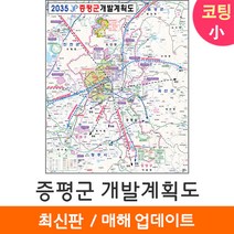 [지도코리아] 2035 증평군 개발계획도 79*95cm 코팅/일반천 소형 - 증평 개발계획도 지도 전도 최신판, 일반천