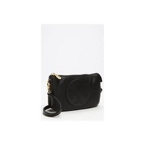Tory Burch Kipp Black Small Crossbody Leather Handbag Medium Belt Bag Gold New