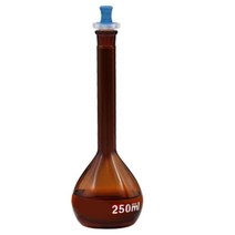 용액보관 연구실용 갈색 비이커 플라스크 눈금 유리기구 실험실 학교 교구 과학실, 100ml