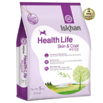 라이브잇 이즈칸 전연령용 연어 헬스라이프 그레인프리 피부 건강 강아지 사료, 2개, 5kg