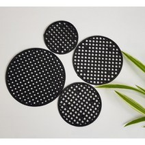 화분깔망 원형 - 통기깔망 통풍깔망 플라스틱깔망 흙샘 방지 촘촘한깔망, 4호 7.5cm (10개)