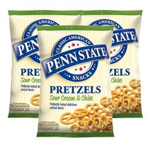 펜 스테이트 Penn State Pretzels 영국 코스트코 샤워 크림 & 차이브 프레즐 650g, 3팩
