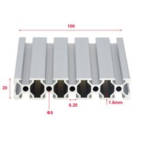어닝레일 2040 3030 알루미늄 프로파일 100 350 400 450 500 550 600 mm 선형 레일 압출 CNC 3D 프린터 부, 05 20100_09 500mm