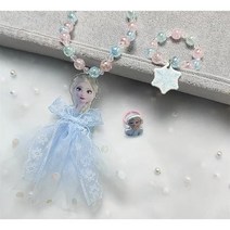 유아 여아 목걸이세트 목걸이 반지 팔찌 겨울왕국 엘사 백설공주 라푼젤 신데렐라