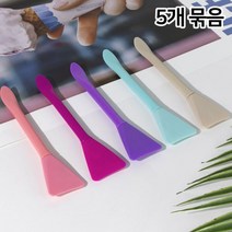레인보우 실리콘 팩붓 5개 묶음 팩브러쉬 미용붓, 레인보우 팩붓 - 퍼플 - 5개묶음