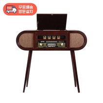 [무료방문설치] 아이이피 진공관 엔틱오디오 라운드 i9100RV 턴테이블 카세트테이프 CD 블루투스, i9100RV 진공관 라운드