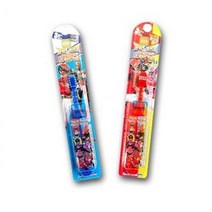 이름스티커 어린이 로봇 캐릭터 칫솔 어린이칫솔 2세, 일반모, 빨강