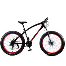 산악용 자전거 티타늄 MTB 입문용 러브 프리덤 스피드 마운틴 바이크 팻 타이어 쇼크, 3167 블랙 레드, 27 속도