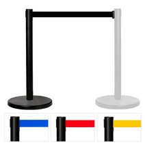 발컴 2m 자동 벨트 차단봉 행사장 안전봉 바리게이드 가이드라인, 2m_블랙봉_블랙벨트, 1개