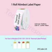 Niimbot-D110 방수 감열식 라벨 용지 D11 프린터용 개 이상의 스타일 Etiqueta Papel, 01 L35