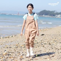 유아 아동 어린이 가슴장화 베이지 해루질 갯벌체험옷, 220
