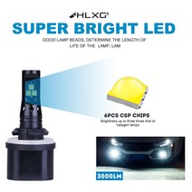 880 LED h27w/1 전구 H27 프론트 헤 운전 러닝 램프 자동차 액세서리 자동 12V 화이트 6000k 3000LM 안개등 HLXG, 01 1 Pair_01 6000K_01 H27/880
