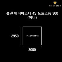 (PE/타포린) 콜맨 웨더마스터 4S 노토스돔 300 이너용 그라운드시트 방수포 양면코팅 2950 x 3000, [PE] 양면 블랙