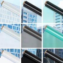 사생활보호 국산 물로붙이는 창문필름 암막 단열 시트지 유리 자외선차단 투명 반투명 썬팅지, 에메랄드그린