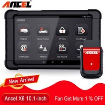 자동차 진단기 스캐너 ancel x6 전문 obd2 진단 abs 오일 epb dpf 스로틀 인젝터 에어백 재설정 모든 시스템 엔진 분석 도구, 미국 플러그