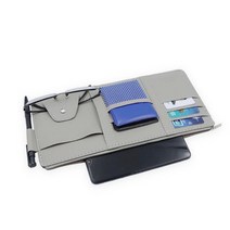 버뮤다 차량용 선바이저 카드 포켓 선글라스 클립 자동차 멀티 썬바이저, 베이지