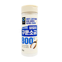 유니크앤몰 청정원 신안 천일염 구운소금 명품 천일염구운소금200g용기, 200g, 5개