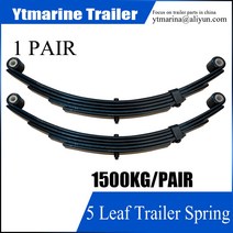 1500kgs 트레일러 차축 트레일러 리프 스프링 용 1 쌍 5 리프 더블 아이 트레일러 스프링