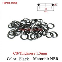고무오링 두께/CS 1.5mm NBR 씰링 O 링 O-링 씰 개스킷 오링 고무 오일 와셔 ID 0.6-200mm, [159] 162x159x1.5 mm