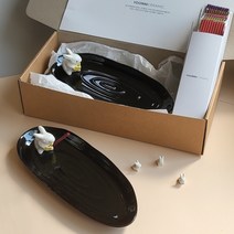 윤니도예공방 토끼 인센스 나이테홀더 + 인센스스틱 10개 추가증정, 샌달우드