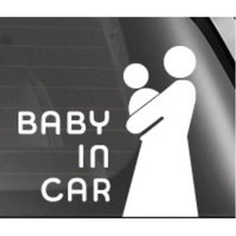 베이비인카 스티커 차꾸미기 차량용 자동차 더뉴그랜저 XG 렉스턴스포츠 HG TG 아우디 펠리세이드 KA4카니발 k5 A6 올뉴쏘렌토 모하비 아반떼MD k7 IG, 1개, 소형 블랙