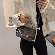 여자 캐주얼 스트릿 포인트 퀼팅 미니 체인 크로스백