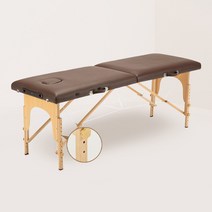 텐포인트 휴대용 접이식 미용베드 마사지침대 폭 70cm 아이보리 브라운 블랙 3컬러 관리실 피부샵 타투샵 피부관리 경락 마사지 스포츠 눈썹 반영구, 원목 높이조절형 아이보리