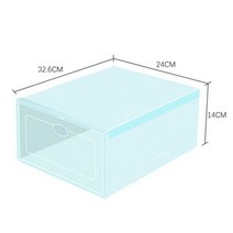 플라스틱 투명한 구두 상자 홈 부팅 쌓을 수있는 접이식 스토리지 주최자 다기능 방진 대합 조개 껍질 프레임, A4_1PCS