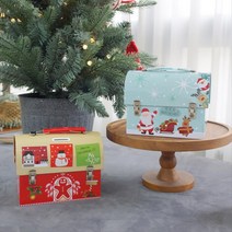 유아 크리스마스 선물 철재 가방저금통 티백보관함 머리핀보관함 사탕통 깡통용기 화장품틴케이스 소품정리, 쿠키