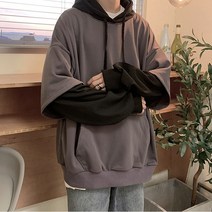 [당일출고] 포트 무지 레이어드 후드티 남녀공용