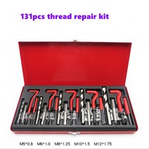 탭 다이스 나사 수리 키트 M3 M4 M5 M6 M M10 M12 손상된 나사 복원 용 나사산 인서트 수리 도구 드릴 비트, 01 131pcsM5-M12