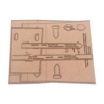 가죽공예독학 크래프트 종이 템플릿 숙녀 핸드백 어깨 가방 아크릴 버전 드로잉 Diy 수제 디자인 패턴 1 세트, Kraft Paper