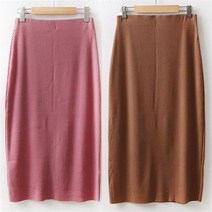 [시드마켓] [SidMarket] 심플 슬림핏 밴딩 니트 롱스커트 66R37 빅사이즈여성