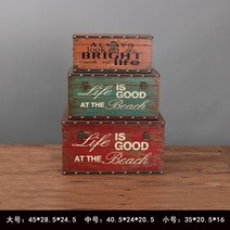 바이올린활 유럽식 아일랜드스타일 빈티지 가죽가방 핸드식 나무상자 올드식 수납상자 촬영 소품, C02-중간사이즈