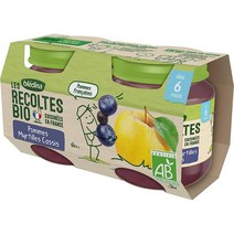 Bledina 블레디나 사과 블루베리 블랙커런트 아기 이유식 6개월부터 130gx2개입 260g 6팩