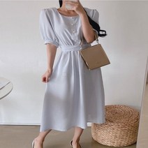 [다잇템] 여자 잔주름 벌룬 신혼여행 후레아 원피스