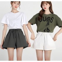 엔템 여성 여름 마 면 린넨 키작녀 바지