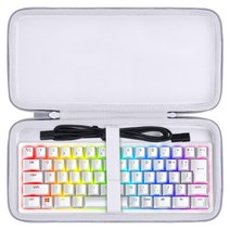 co2CREA 수납 케이스 호환품 Razer Huntsman Mini 60% 게이밍 키보드 텐키리스(그레이)
