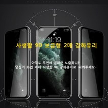 갤럭시노트20/N981 W 보호필름 사생활 9D 글라스 액정보호필름 (보급형 2매) 평판은풀접착/엣지는테두리접착