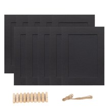 트렌드포유 사진관 무지 사진 종이액자 4x6 페이퍼프레임 3x5 호환 미니 종이프레임 종이액자프레임 페이퍼액자 다이소, 종이 액자 4 x 6 블랙 10P + 사은품