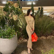 써니블랑 여신 맥시 랩원피스 머메이드 청순 글램 여리핏 묶음 브이넥 롱원피스 국내제작