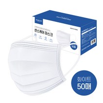 국산 스피아노 센스케어 MB필터 비말차단 덴탈 마스크 50매입 FDA승인, 화이트 50매