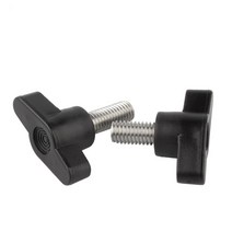 M4 손잡이 볼트 스테인리스 스틸 플라스틱 27mm 헤드 돌리기 쉬운 나비 나사, M4 (헤드 27mm), 15mm (4개), 1개