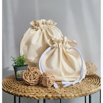 마시크 고급수제 광목 복조리 더스트백 스트링주머니 복조리파우치 도시락주머니