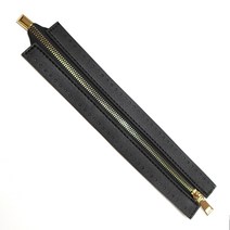 퀼트여왕 골드 가죽지퍼 30cm[대], 30cm[대] 블랙