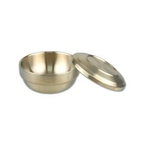 티타늄 병원용 이중찬그릇 반찬기 고급식기 유기느낌 산후조리 요양병원 한정식그릇