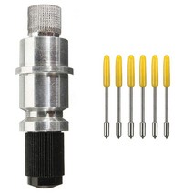 15PCS 30도 Graphtec CB09U CB09 블레이드 비닐 플로터 커터 + 1PCS 홀더 하우징, 실버 & 블랙