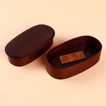목재 도시락 상자 일본 휴대용 식품 용기 구획 피크닉 나무 케이스 가정 용품, [04] Double lacquer, 한개옵션1